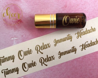 5x5ml Customised Essential Oil Roller Bottle Label