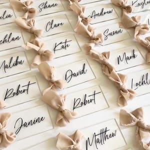 Personalised Acrylic Tag Name Place Cards | Guest Place Cards | Name Tag | Bookmark | Event Place Card | Wedding Place Card