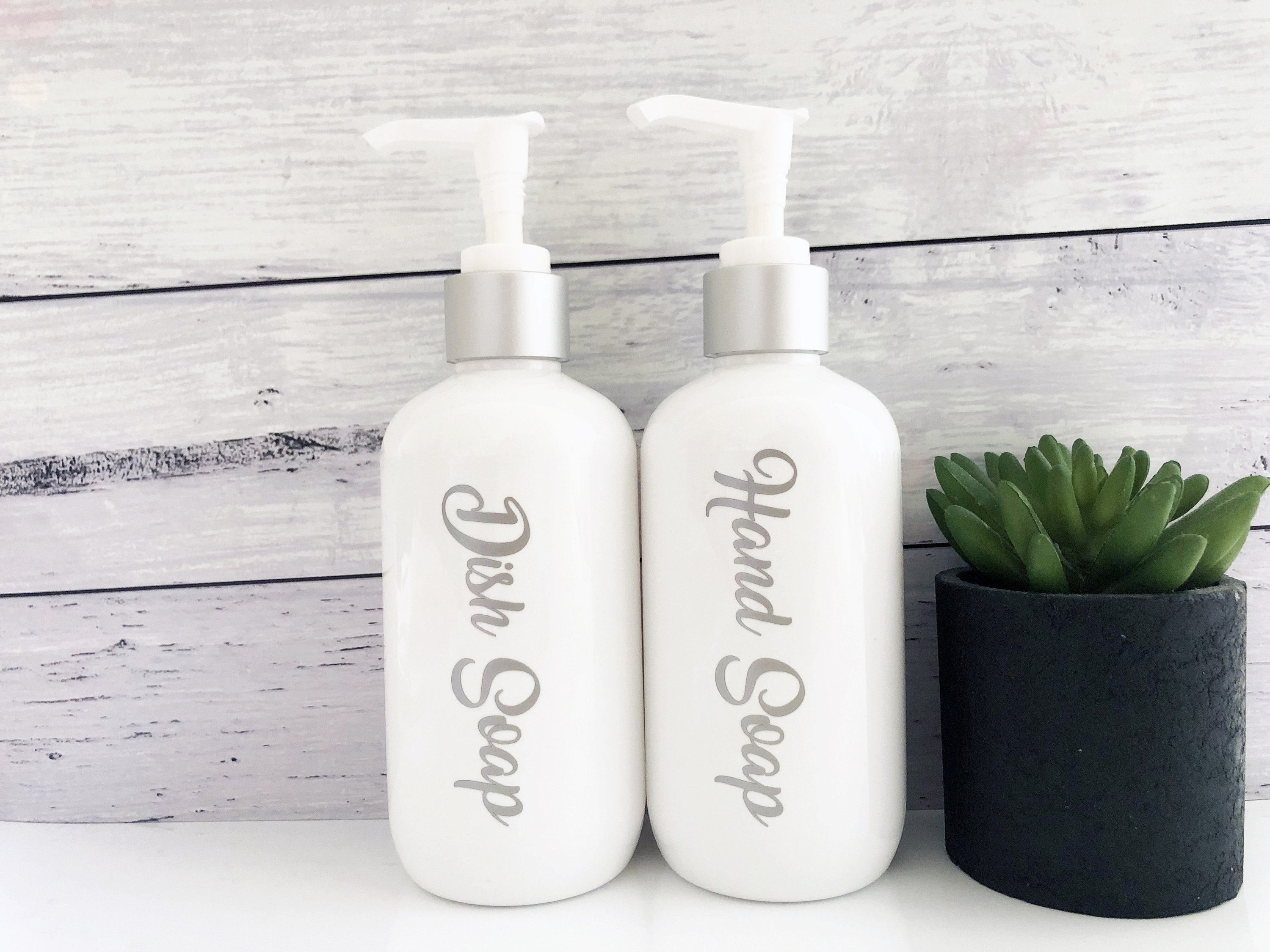 250ml White Pump Bottle With Label Plastic Pump Bottle Etsy Australia