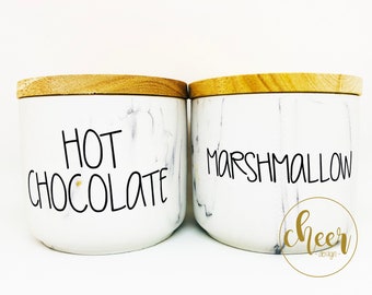 Custom Canister Labels | Kitchen Labels | Coffee Tea Station Labels | Bathroom Labels