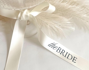 Personalised Ribbon Place Setting | 2.5cm wide | Place Card | Name Ribbon | Wedding Ribbon | Ribbon Drink Tag | Custom Ribbon Name