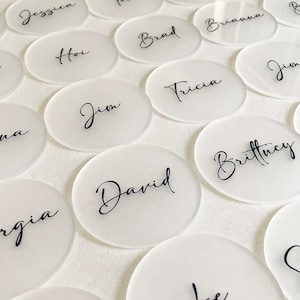Personalised Acrylic Name Place Cards | Guest Place Cards | Bomboniere | Party Favour | Wedding Favour