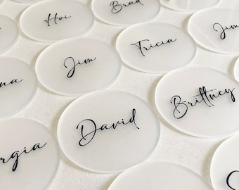 Personalised Acrylic Name Place Cards | Guest Place Cards | Bomboniere | Party Favour | Wedding Favour