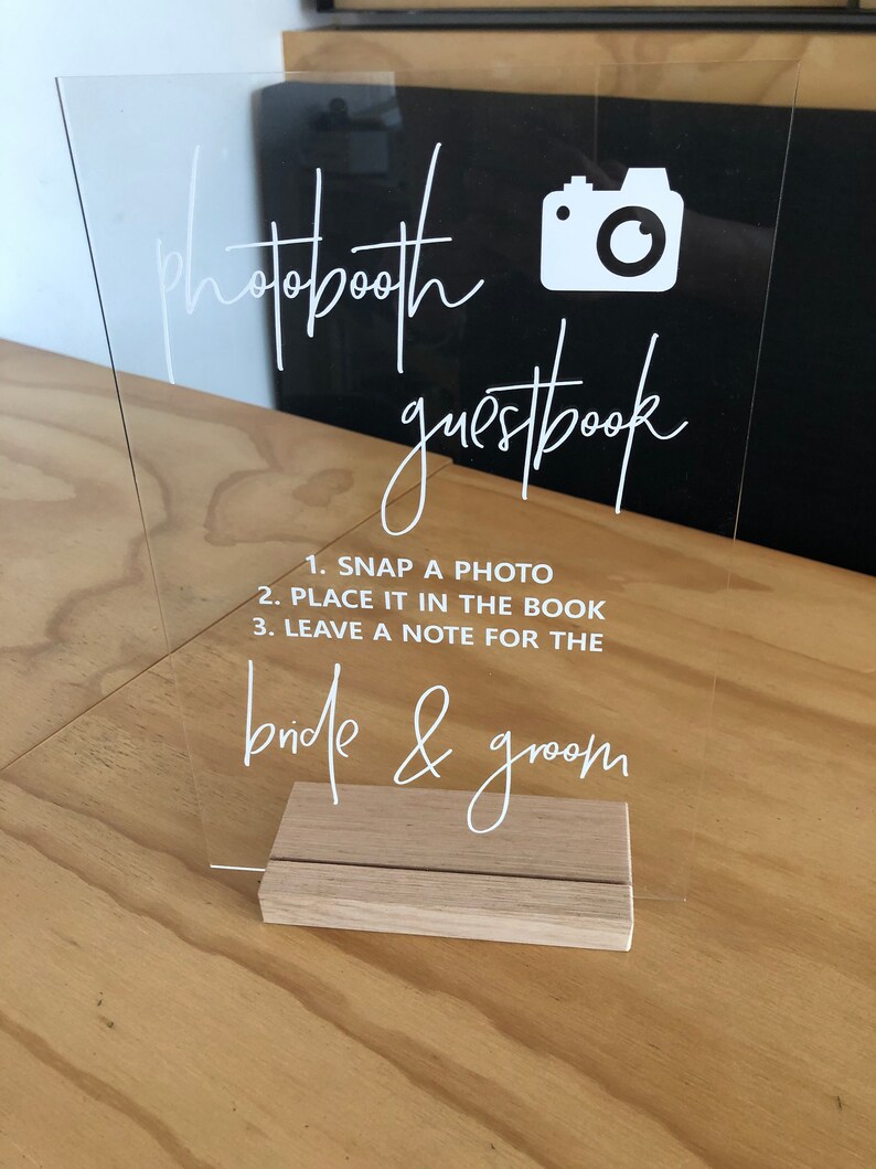 Acrylic Wedding Sign Photobooth Guest Book Oh Snap Hashtag Etsy Australia