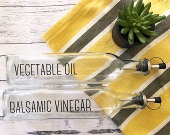 Custom Oil and Vinegar Labels | Kitchen Labels | Pantry Labels