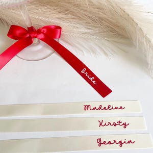 Personalised Ribbon Place Setting | 60cm | Place Card | Name Ribbon | Ribbon Tag | Wedding Ribbon | Ribbon Drink Tag | Custom Ribbon Name