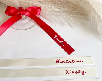 Personalised Ribbon Place Setting | 60cm | Place Card | Name Ribbon | Ribbon Tag | Wedding Ribbon | Ribbon Drink Tag | Custom Ribbon Name