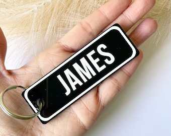 Personalised Acrylic Keyring | Custom Name Keyring | Keychain | Car Plate Tag | Licence Tag | Personalised Gift | Graduation Gift