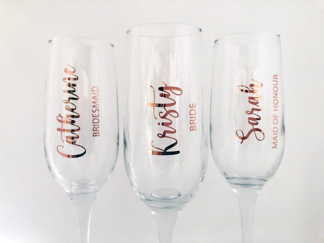 Personalised Wedding Wine Glass Decal Wedding Decals Etsy Australia