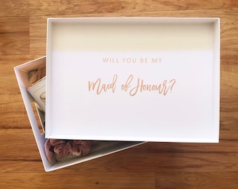 Personalised Bridal Decal  | Will You Be My Bridesmaid Decal | Bridesmaid Gift Box Decal ** DECAL/LABEL ONLY**
