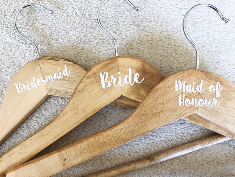Wedding Dress Coat Hanger Decal Name Or Title Only Etsy