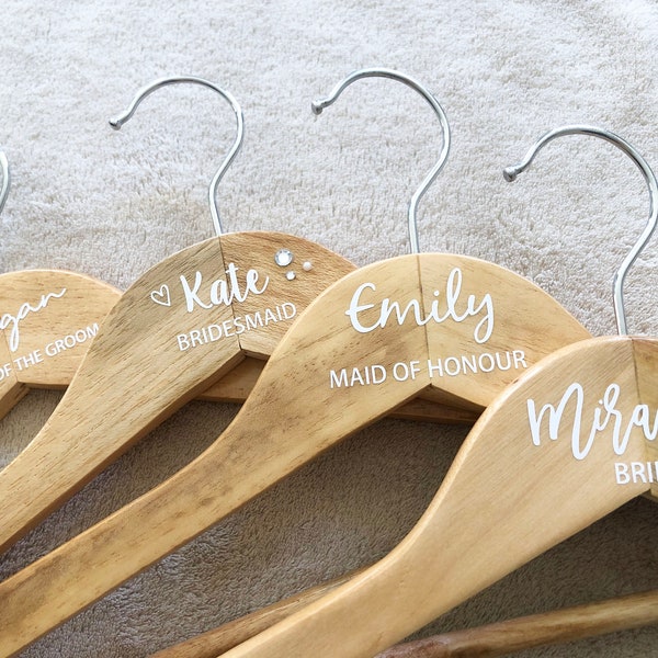 Personalised Wedding Dress/Coat Hanger Decal | Wedding Decals | Bridal Decal | Bridesmaid Decals | Custom Decal | DIY Decal | Proposal Gift