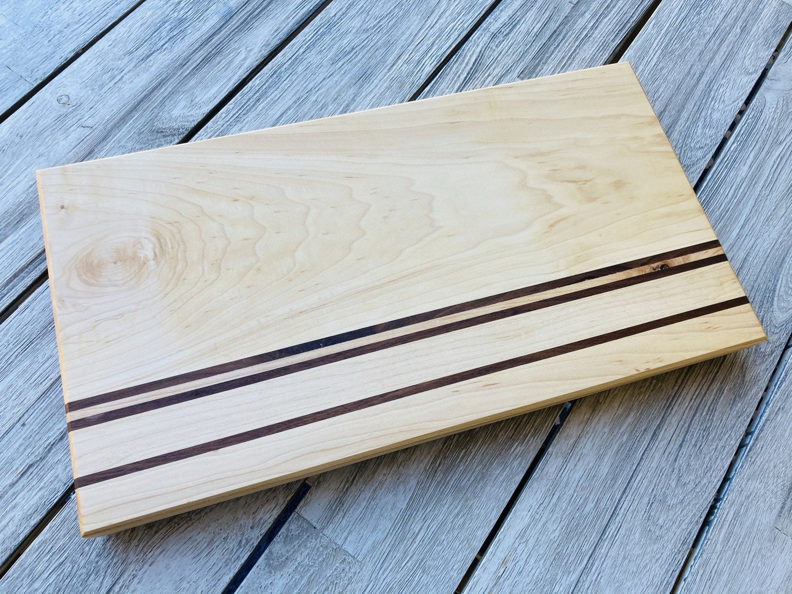 Solid Maple & Walnut Serving Board Cutting Board Charcuterie Etsy
