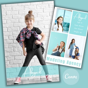 Scheda Comp per bambini / Modello Canva per modellismo per bambini / Attore bambino / Portfolio modello / Scheda composita talento / Trascina e rilascia Download istantaneo