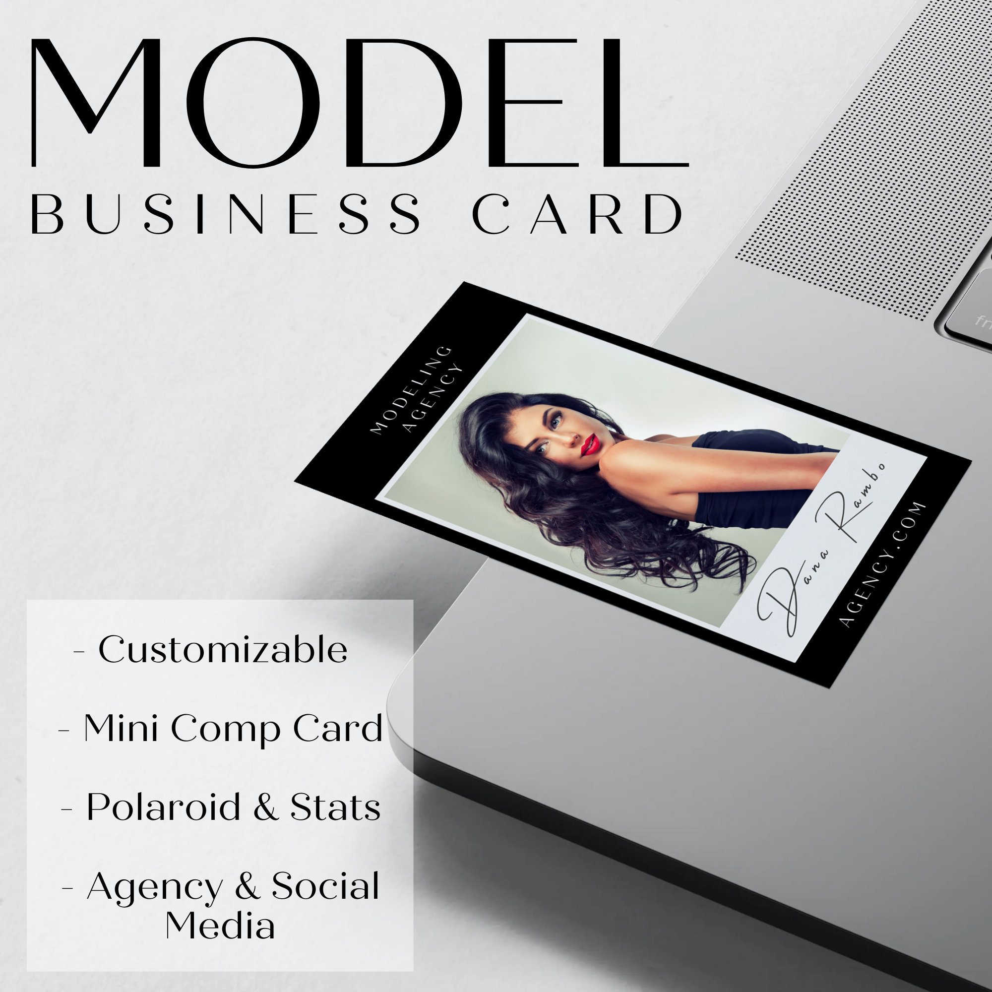 MINI COMP CARD Travel Sized Modeling Portfolio Business - Etsy