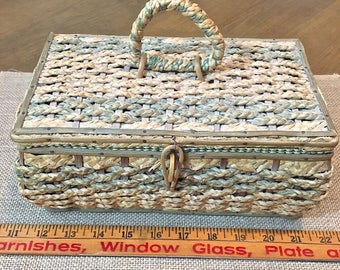 Small Vintage Sewing Basket or Box