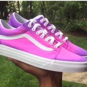 Color Changing Old Skool Vans purple to Pink - Etsy