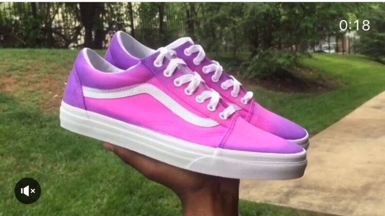 color changing vans dots to flowers