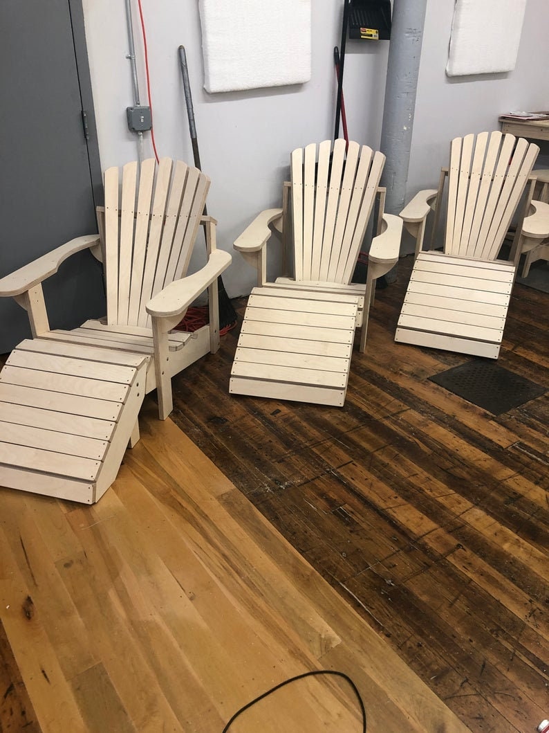 Classic Adirondack Chair and Leg Rest Digital Download CNC Files, DXF