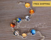 Solar system bracelet, planet bracelet, space, galaxy, astronomy