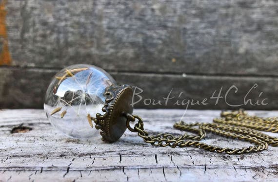 Etsy dandelion best sale necklace