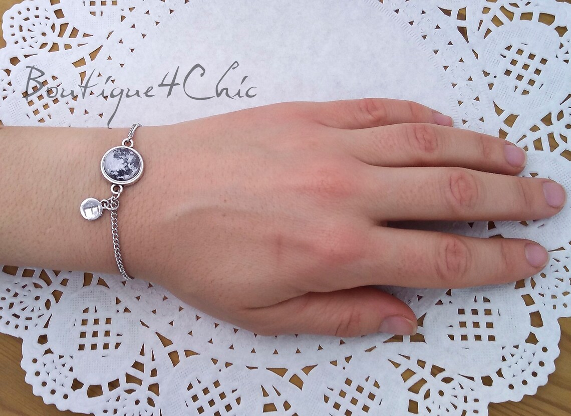 Moon Bracelet Custom Moon Phases Bracelet Birth Moon Etsy