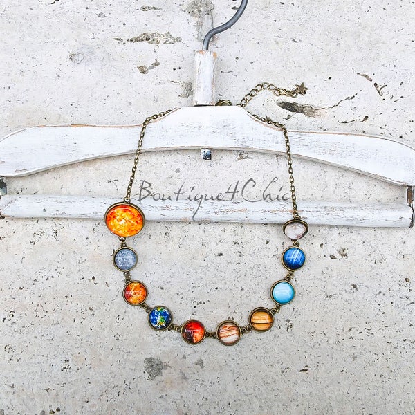 Solar System Necklace Etsy