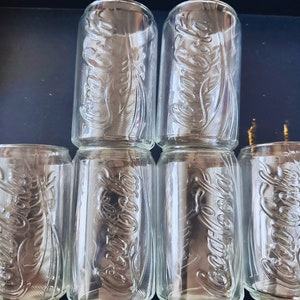 Vintage Coca-Cola Clear Glasses Set of 6- RARE Coca Cola Glasses Excellent Condition Classic Coca Cola Glasses Retro Cola Drinkware Glasses