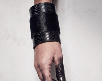 Leather Jewelry, Wrist Bracelet Cuff, Black Leather Bracelet Cuff, Leather Cuff, Bracelets For Women, Women Gift, Gift For Her,