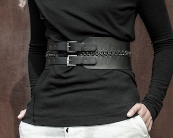 Wide Leather Belt Women, Wide Black Leather Belt, Wide Belts for Women, Leather Corset Belt, Plus Size Belt