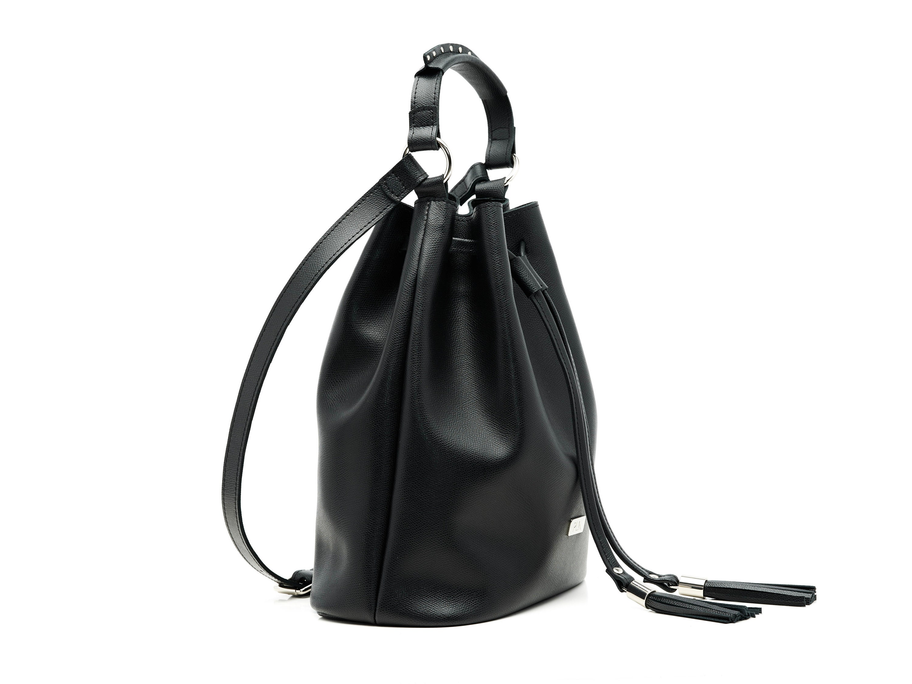 Black Bucket Bag Luxury Leather Bucket Bag for Women Bucket 