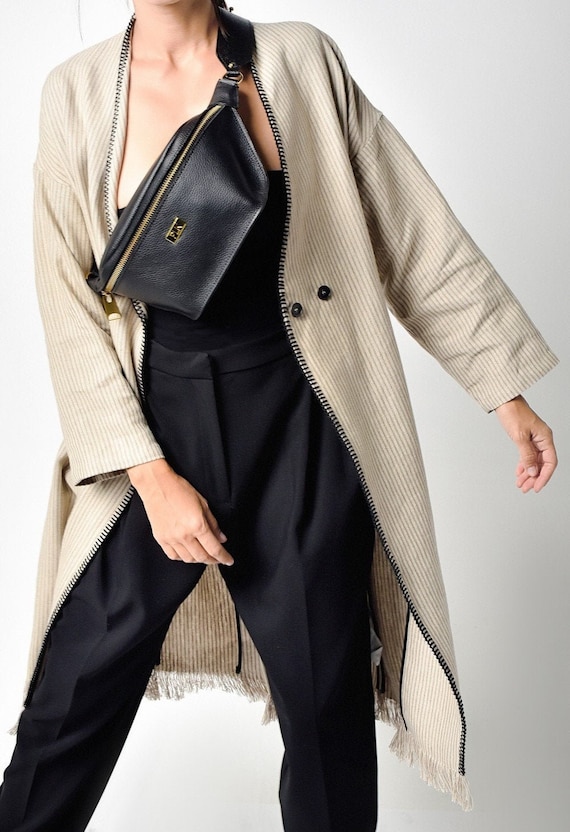 women's leather waist bags