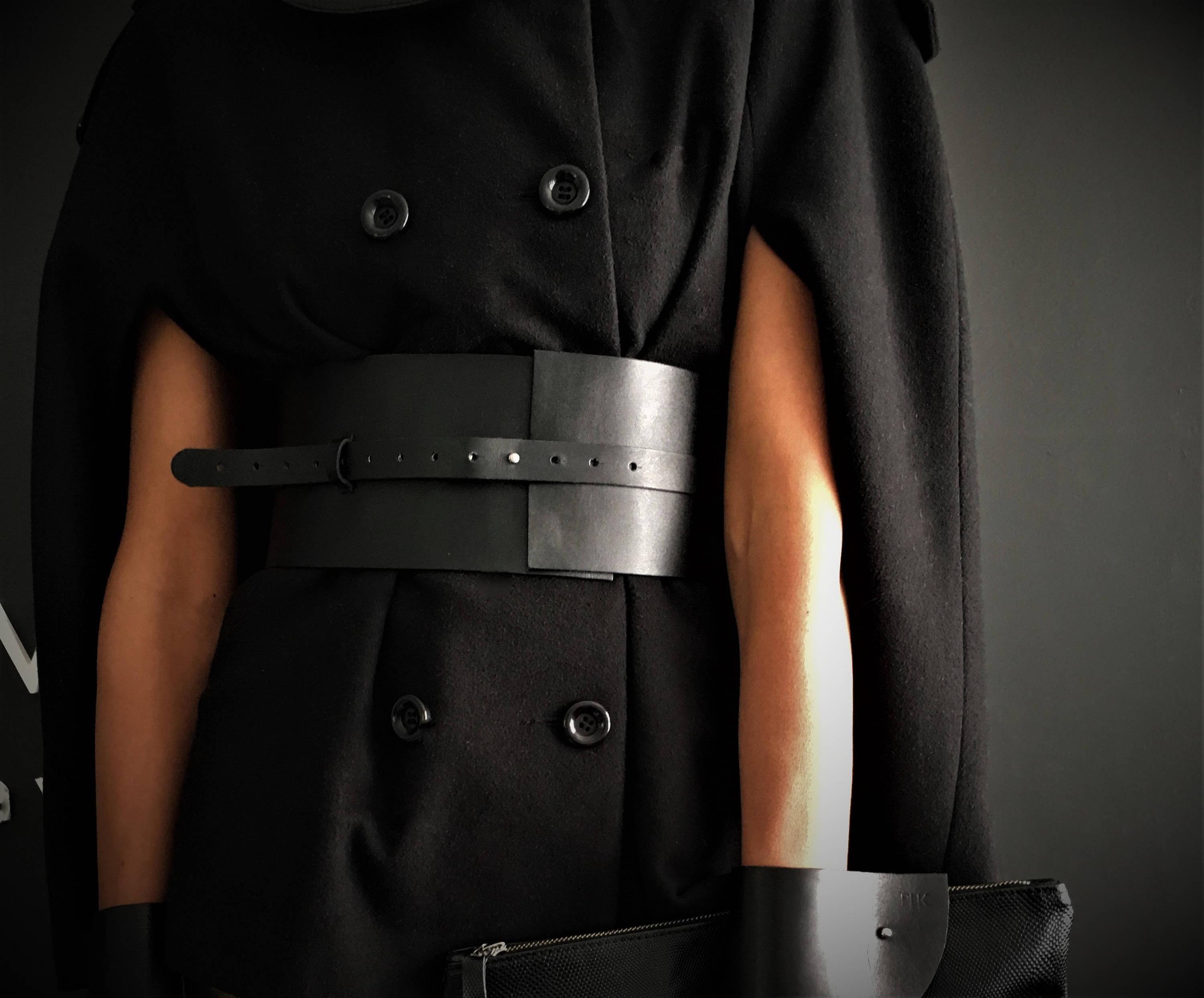 Modern Black Leather Belt for Women 