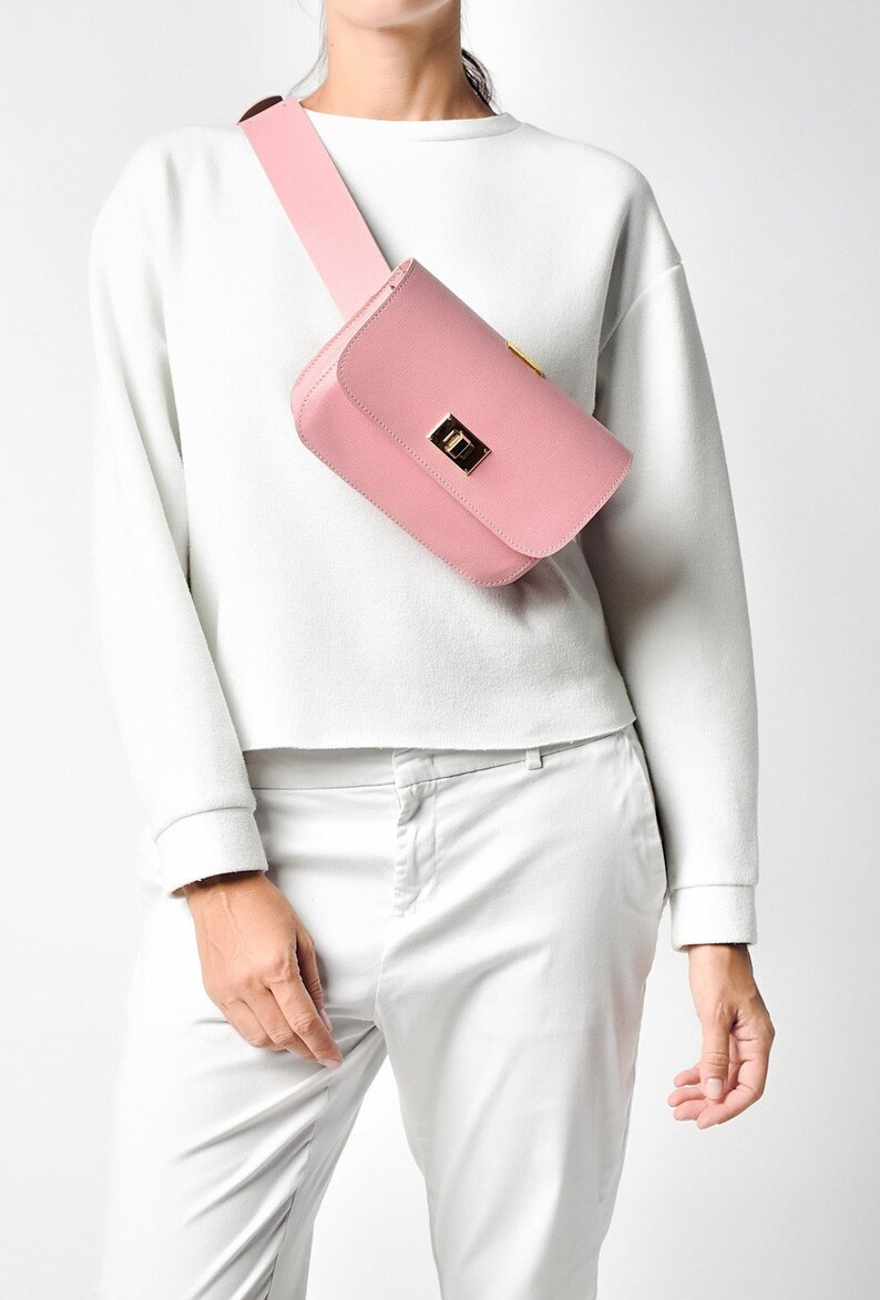 pale pink bum bag
