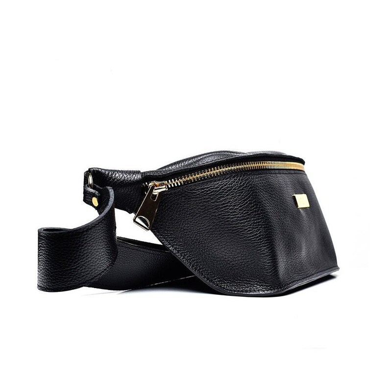 Designer Fanny Pack for Women Black Leather Bum Bag Leather | Etsy