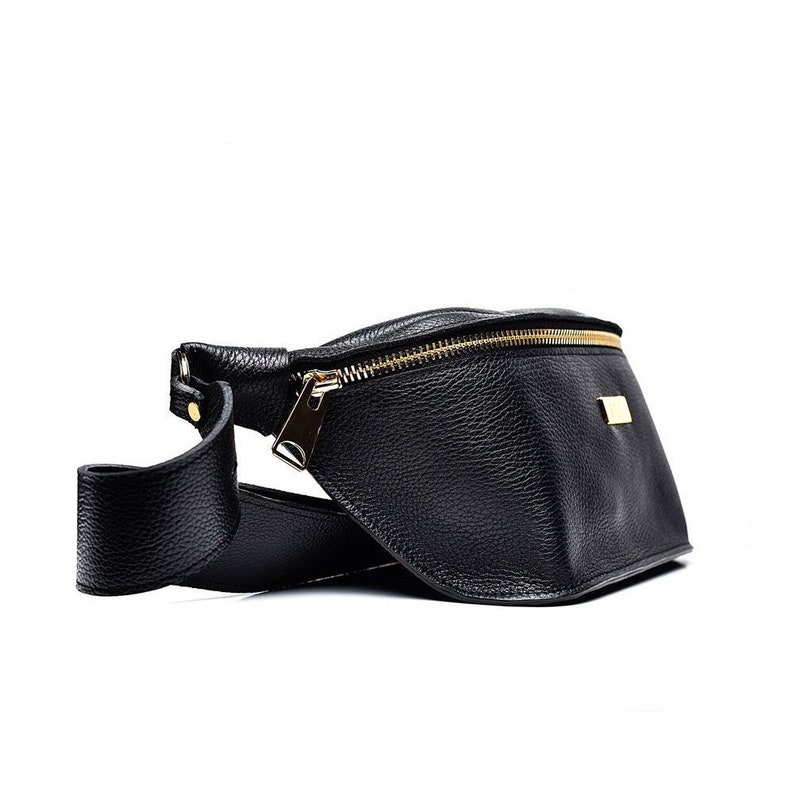 Designer Fanny Pack for Women Black Leather Bum Bag Leather Etsy