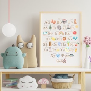 DIGITAL FILE Greek alphabet, Greek baby room, Wall Art, Wall Decor, Digital prints