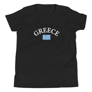 Greece Youth Short Sleeve T-Shirt, Greek Flag T-shirt, Ellada, Ellas