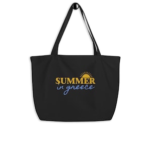 Greece Eco Tote Bag, Summer in Greece, Greece Bag, Greek Tote