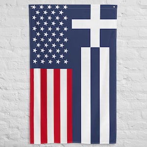 Greek American Flag, Greece, USA, Flag