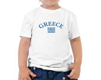 Greece Toddler Short Sleeve Tee, Greek Flag Tee