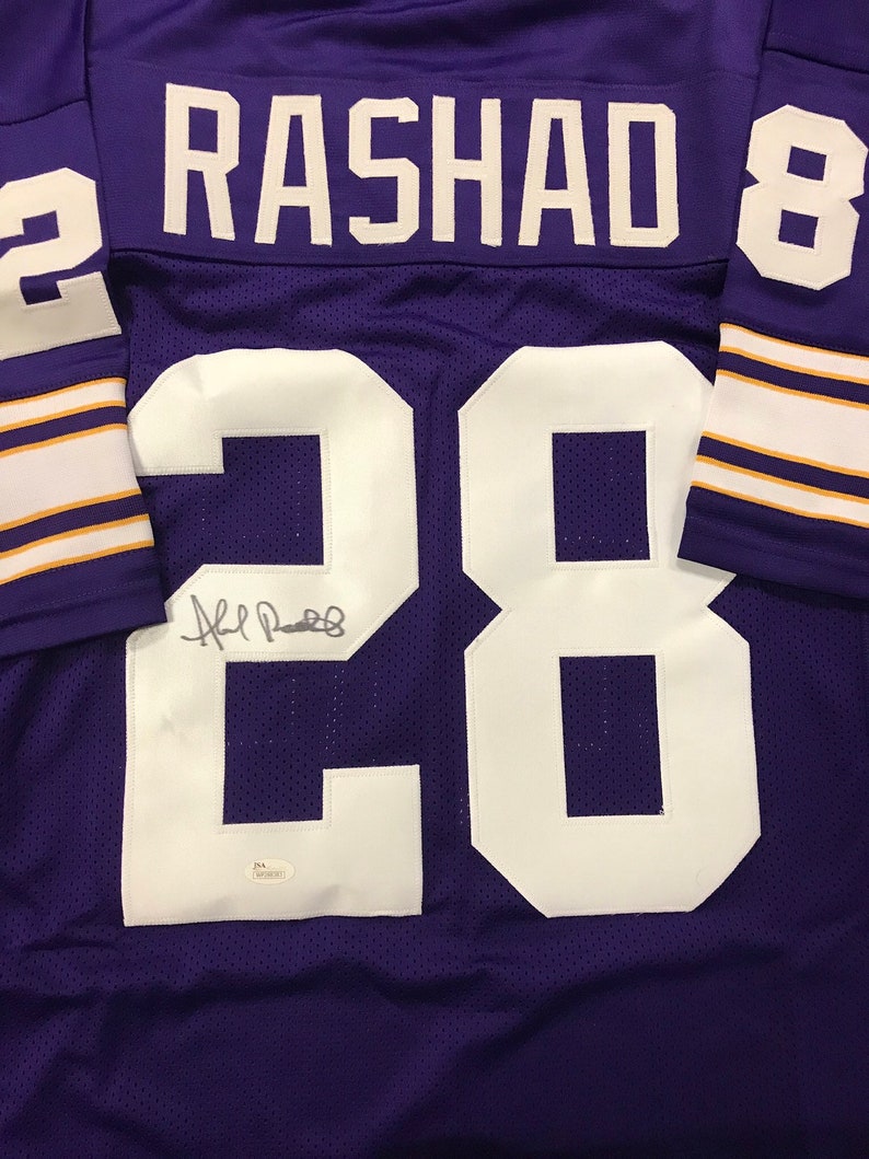 Autographed/Signed Ahmad Rashad Minnesota White Football Jersey JSA COA Autographed/Signed Ahmad Rashad Minnesota White Football Jersey JSA COA