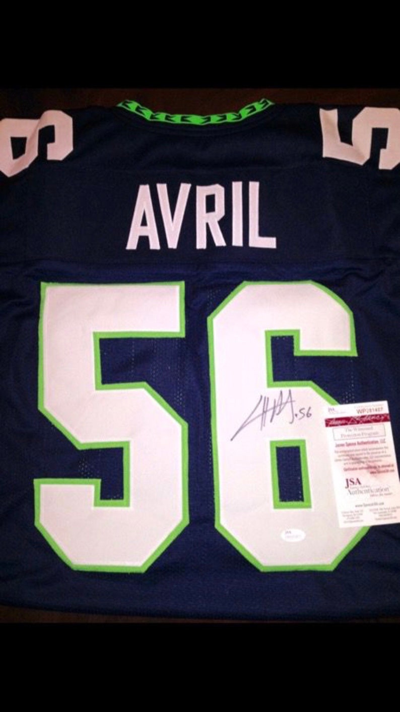 Cliff Avril Hand Signed Autographed Seattle Seahawks Jersey