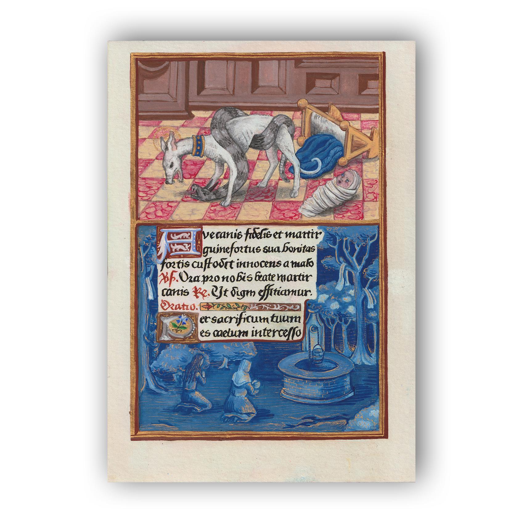 Impression d'art - Saint Guinefort des Heures d'Henri VIII - Plusieurs options