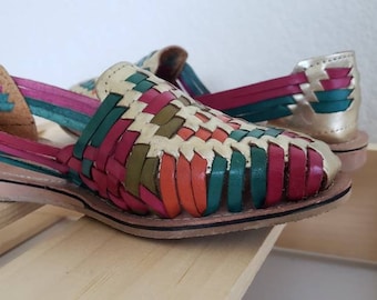 Women's Handmade Leather Huaraches, Size 6