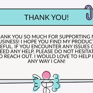 Pode incluir: Ilustra&ccedil;&atilde;o digital com fundo azul claro com uma mensagem que diz "OBRIGADO!" com &iacute;cones m&eacute;dicos. O texto diz: "MUITO OBRIGADO POR APOIAR MEU NEG&Oacute;CIO! ESPERO QUE ACHE MEUS PRODUTOS &Uacute;TEIS."