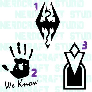 Skyrim Inspired Decals - 6 inches