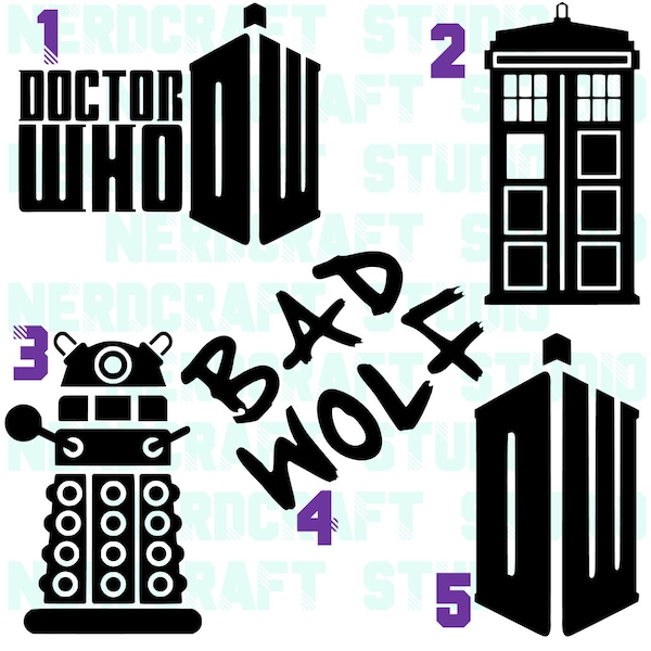 Pegatinas inspiradas en Dr. Who - 6 pulgadas