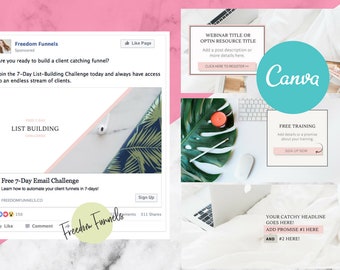 Pure Canva, Facebook Cover Templates, Facebook Templates, Facebook Banners, Facebook Covers Package, Facebook Ads, Facebook Post Templates