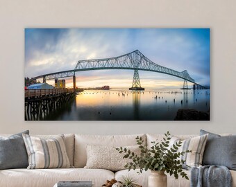 Oregon Coast Art, Astoria-Megler Bridge Picture, Pacific Northwest Relaxation Decor